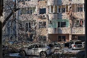 Aftermath of Russian shelling of Odesa on November 18, 2024